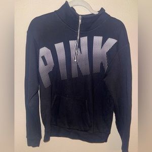 PINK Women’s Quarter Zip Pull Over Oversized Sweatshirt‎ size Small
